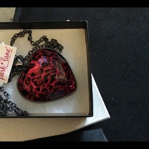 Park Lane red heart necklace